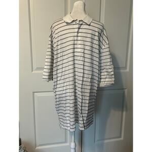 Nicklaus Golf Button Up Adult XL Mens White/Black Short Sleeve 100% Cotton Polo